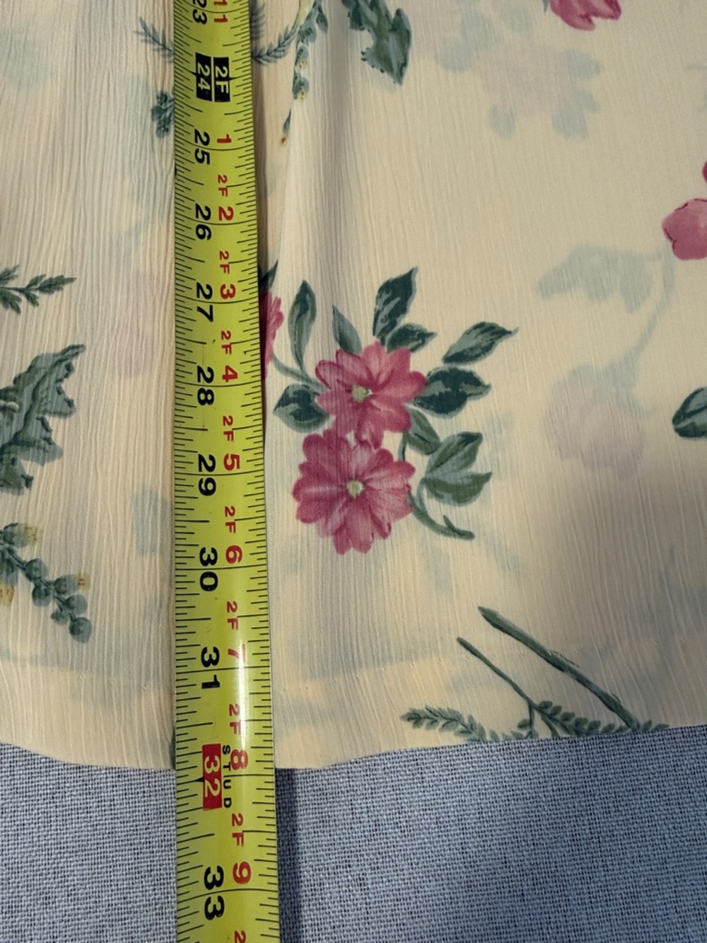 Alfred Dunner Yellow Floral Midi Skirt with Pink & Green Print SZ10 - Picture 9 of 13
